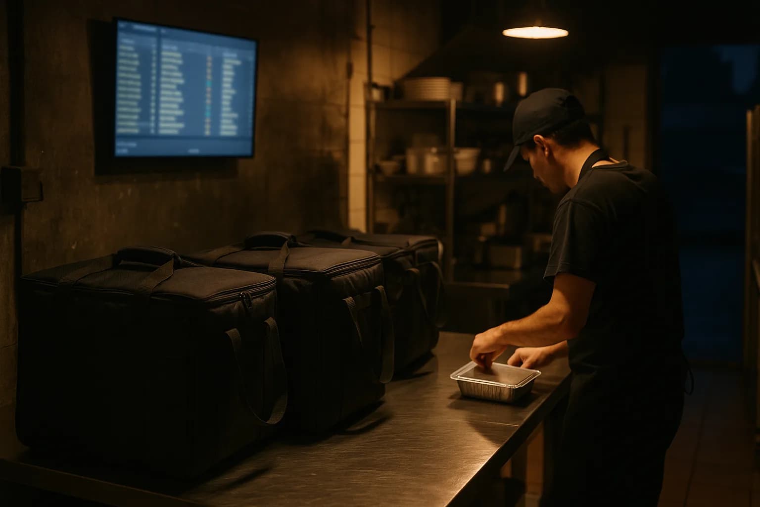 Préparation en cuisine professionnelle